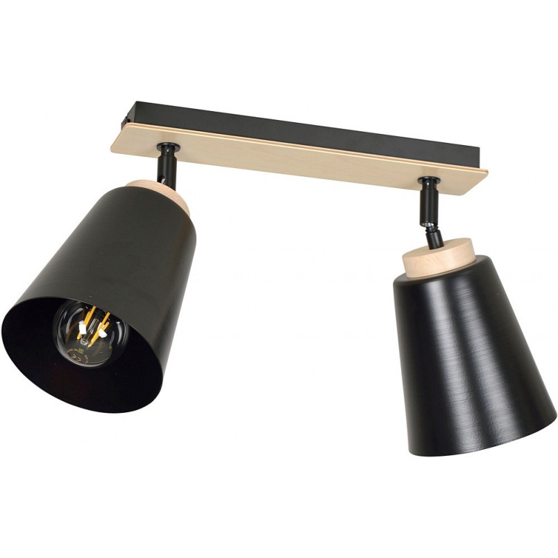 Reflektor sufitowy Atlas II czarny | Skandynawska lampa Emibig