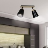 Reflektor sufitowy Atlas II czarny | Skandynawska lampa Emibig