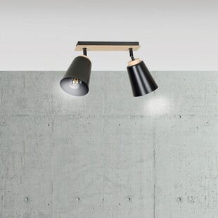 Reflektor sufitowy Atlas II czarny | Skandynawska lampa Emibig