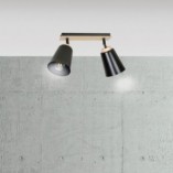 Reflektor sufitowy Atlas II czarny | Skandynawska lampa Emibig