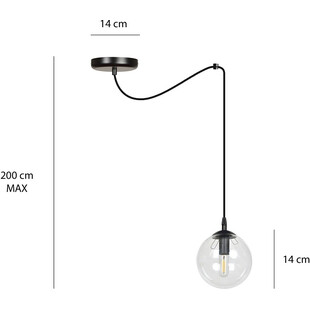 Lampa wisząca Gigi - szkło, kula, Emibig | Nowoczesny design