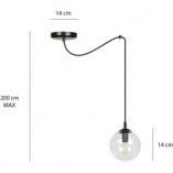 Lampa wisząca Gigi - szkło, kula, Emibig | Nowoczesny design