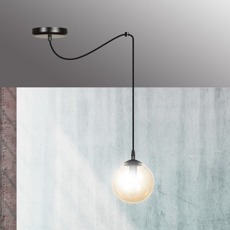 Lampa wisząca szklana kula Gigi 14cm - Emibig