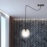 Lampa wisząca szklana kula Gigi 14cm - Emibig