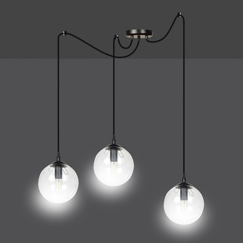 Lampa wisząca Gigi III - 3 szklane kule | Emibig