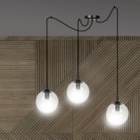 Lampa wisząca Gigi III - 3 szklane kule | Emibig