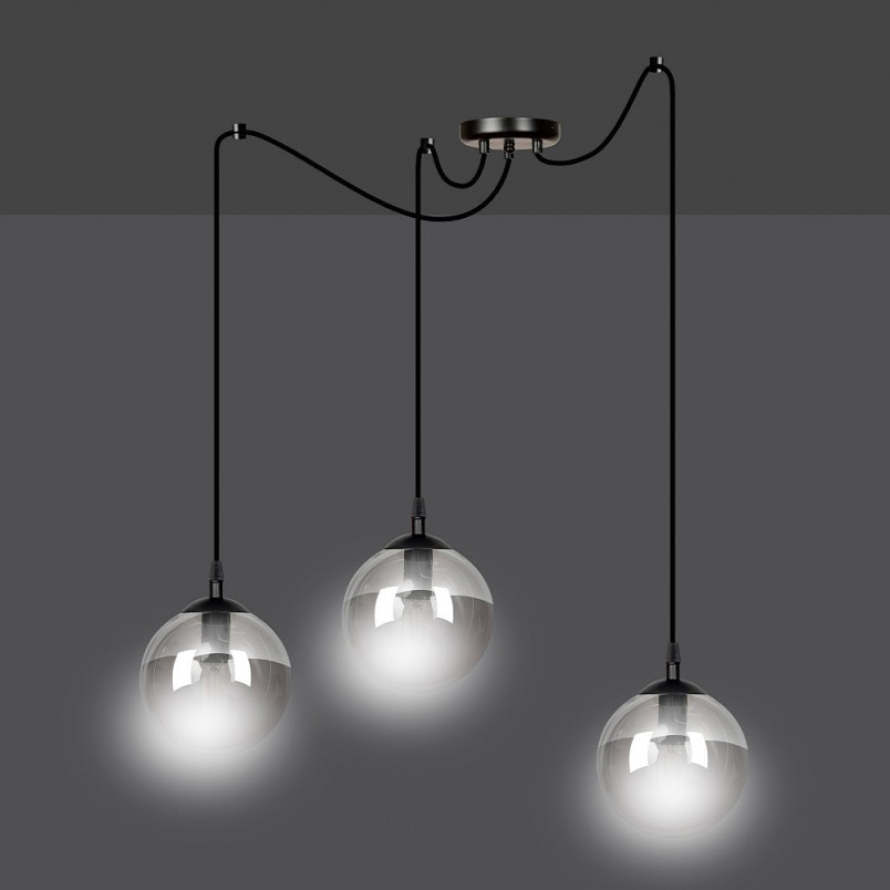 Lampa wisząca Gigi III | 3 szklane kule | Emibig