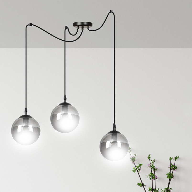 Lampa wisząca Gigi III | 3 szklane kule | Emibig