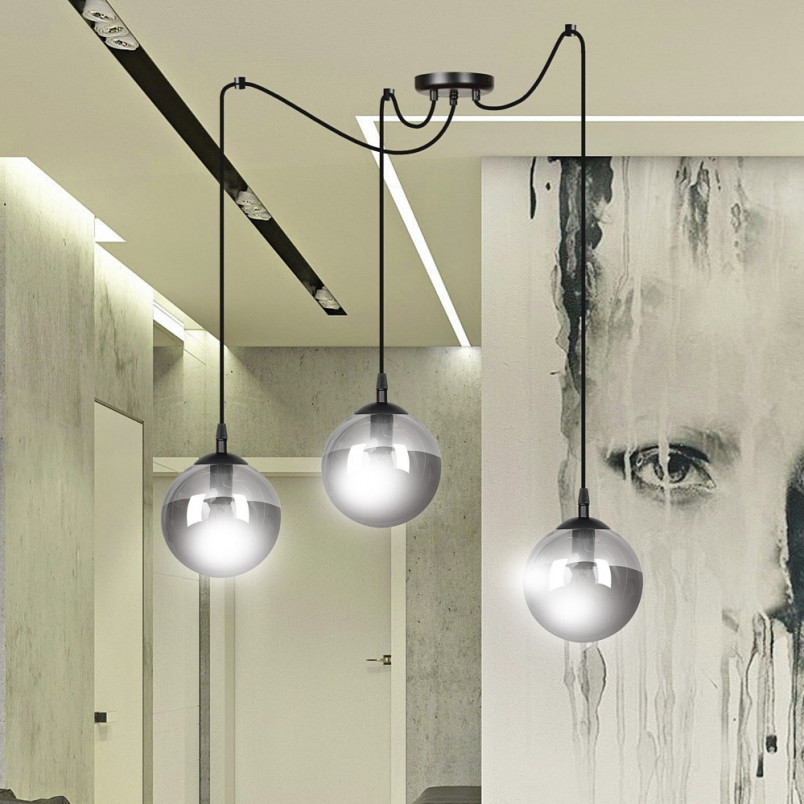 Lampa wisząca Gigi III | 3 szklane kule | Emibig