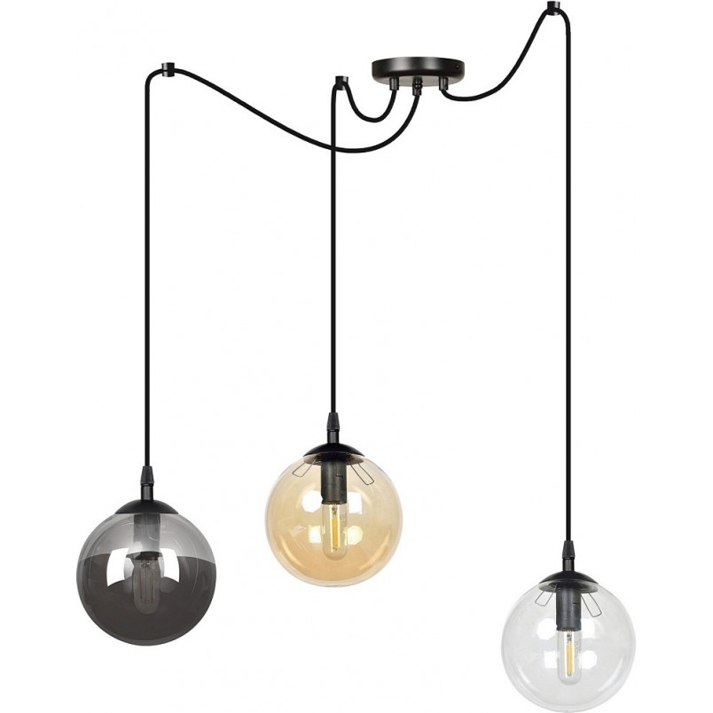 Lampa wisząca Gigi III - kolorowe szkło, 3xE14 | Emibig