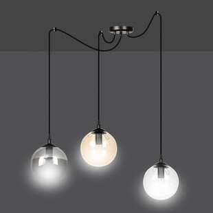 Lampa wisząca Gigi III - kolorowe szkło, 3xE14 | Emibig