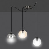 Lampa wisząca Gigi III - kolorowe szkło, 3xE14 | Emibig