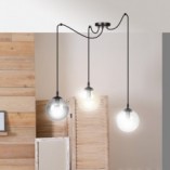Lampa wisząca Gigi III - kolorowe szkło, 3xE14 | Emibig