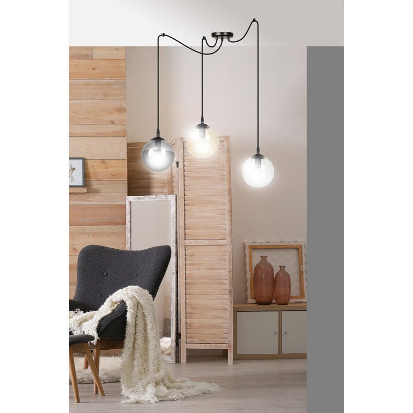 Lampa wisząca Gigi III - kolorowe szkło, 3xE14 | Emibig
