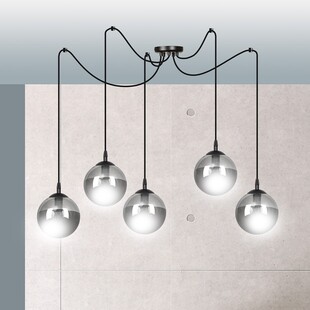 Lampa wisząca Emibig Gigi V - Szklane kule, czarno-grafitowa