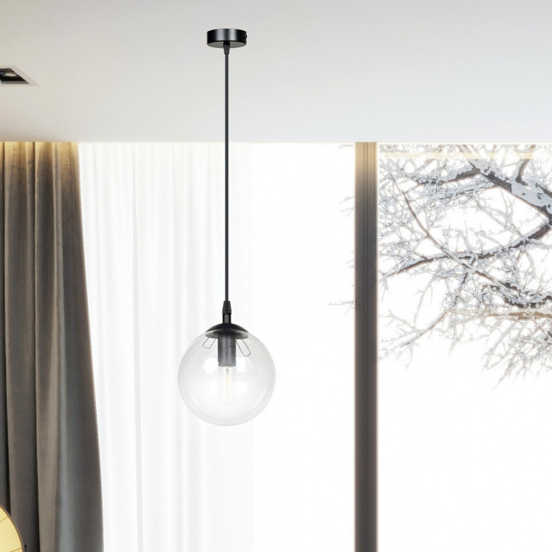 Lampa wisząca Cosmo - szklana kula 12cm | Emibig