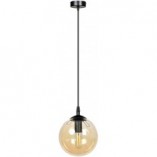Lampa wisząca Cosmo - szklana kula, bursztynowy odcień | Emibig