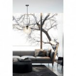 Lampa wisząca Cosmo - szklana kula, bursztynowy odcień | Emibig