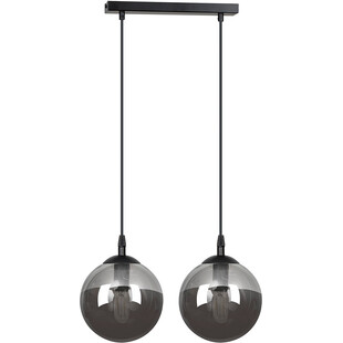 Lampa wisząca Cosmo II Emibig - Szklane kule, grafit