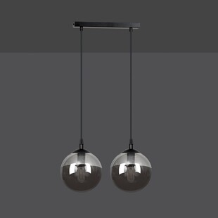 Lampa wisząca Cosmo II Emibig - Szklane kule, grafit