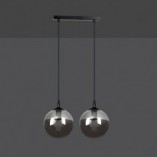 Lampa wisząca Cosmo II Emibig - Szklane kule, grafit
