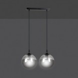 Lampa wisząca Cosmo II Emibig - Szklane kule, grafit