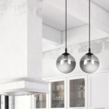 Lampa wisząca Cosmo II Emibig - Szklane kule, grafit