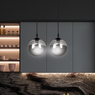 Lampa wisząca Cosmo II Emibig - Szklane kule, grafit
