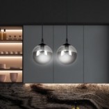 Lampa wisząca Cosmo II Emibig - Szklane kule, grafit