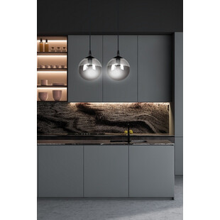 Lampa wisząca Cosmo II Emibig - Szklane kule, grafit