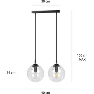 Lampa wisząca Cosmo II Emibig - Szklane kule | Kup teraz!