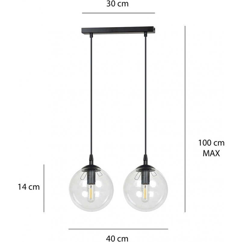 Lampa wisząca Cosmo II Emibig - Szklane kule | Kup teraz!