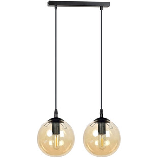 Lampa wisząca Cosmo II - szklane kule, bursztynowa | Emibig