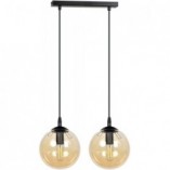 Lampa wisząca Cosmo II - szklane kule, bursztynowa | Emibig
