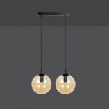 Lampa wisząca Cosmo II - szklane kule, bursztynowa | Emibig