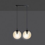 Lampa wisząca Cosmo II - szklane kule, bursztynowa | Emibig