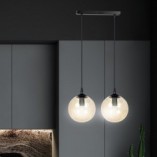 Lampa wisząca Cosmo II - szklane kule, bursztynowa | Emibig