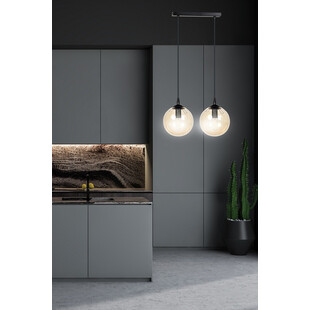 Lampa wisząca Cosmo II - szklane kule, bursztynowa | Emibig