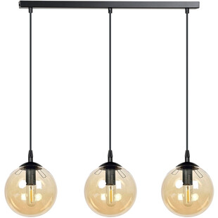 Lampa Cosmo III - Szklane Kule, Bursztynowy Odcień | Emibig