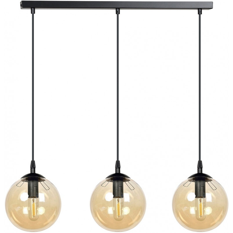 Lampa Cosmo III - Szklane Kule, Bursztynowy Odcień | Emibig