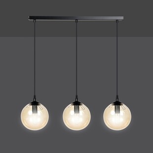Lampa Cosmo III - Szklane Kule, Bursztynowy Odcień | Emibig