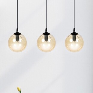 Lampa Cosmo III - Szklane Kule, Bursztynowy Odcień | Emibig