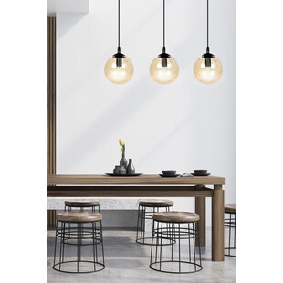 Lampa Cosmo III - Szklane Kule, Bursztynowy Odcień | Emibig
