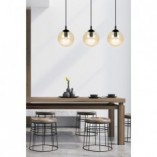 Lampa Cosmo III - Szklane Kule, Bursztynowy Odcień | Emibig