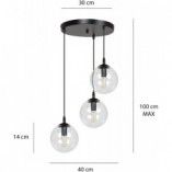 Lampa wisząca Cosmo III - Szklane kule Emibig | Kup online