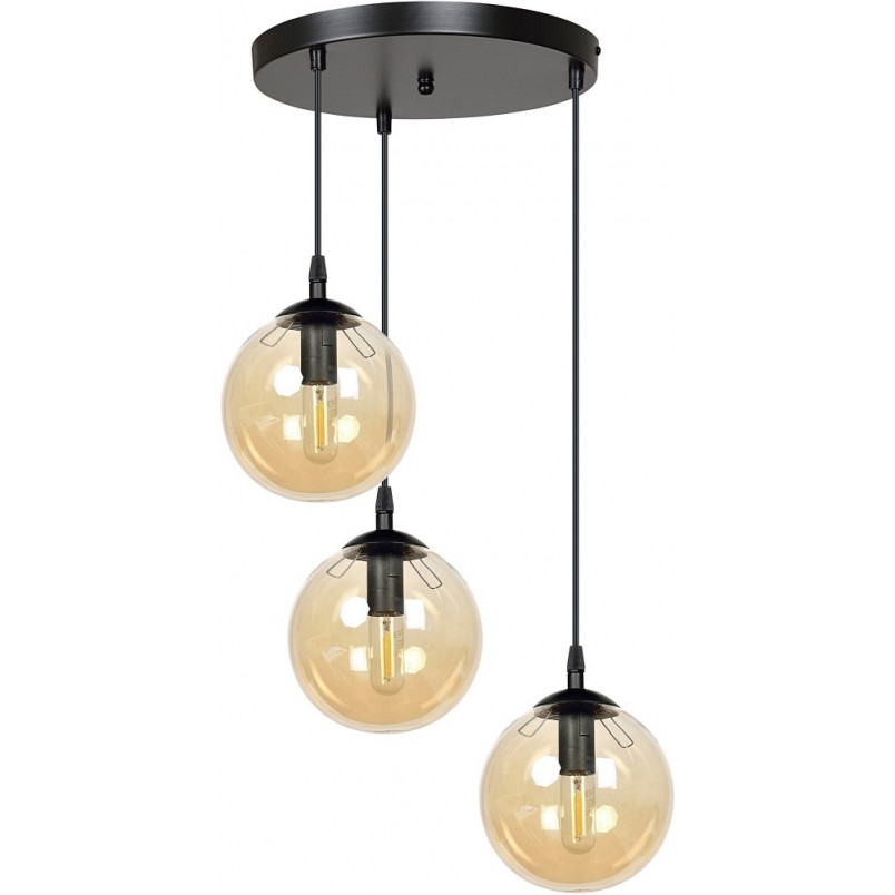 Lampa wisząca Cosmo III - szkło, bursztyn, Emibig | Kup online