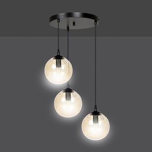 Lampa wisząca Cosmo III - szkło, bursztyn, Emibig | Kup online