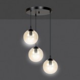 Lampa wisząca Cosmo III - szkło, bursztyn, Emibig | Kup online