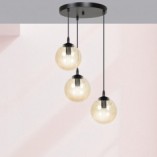 Lampa wisząca Cosmo III - szkło, bursztyn, Emibig | Kup online