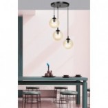 Lampa wisząca Cosmo III - szkło, bursztyn, Emibig | Kup online